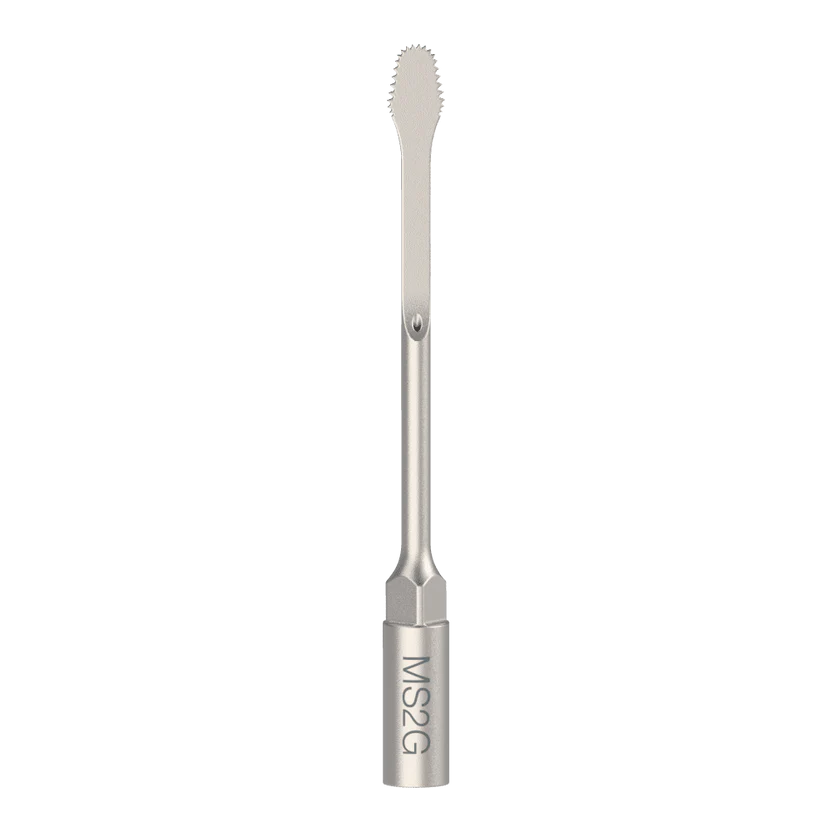W&H MS2G Long Straight Piezo Saw Tip with Dual Coolant Outlets